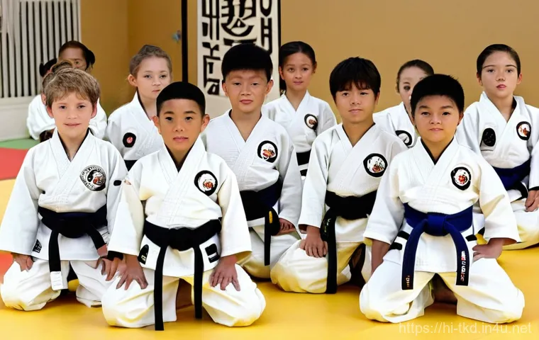 태권도 수련의 장기적 효과 - **A Confident Taekwondo Master in Training:**
    A dynamic, medium shot of a young adult, approxima...