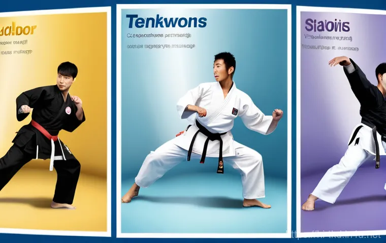 태권도 수련의 기본 규칙 - Here are three detailed image prompts in English, based on the provided Taekwondo text, adhering to ...