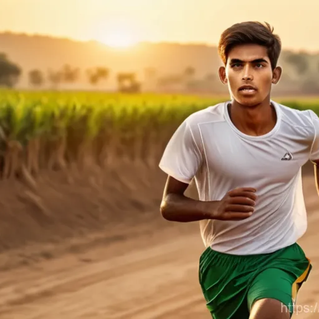 태권도 대회 우승자 인터뷰 - **Prompt 1: The Seed of Ambition in Rural Dust**
    "A determined young male athlete, approximately...