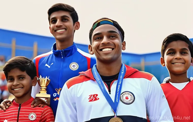 태권도 대회 우승자 인터뷰 - **Prompt 2: Mental Fortitude in the Crucible of Competition**
    "A female athlete, in her early tw...