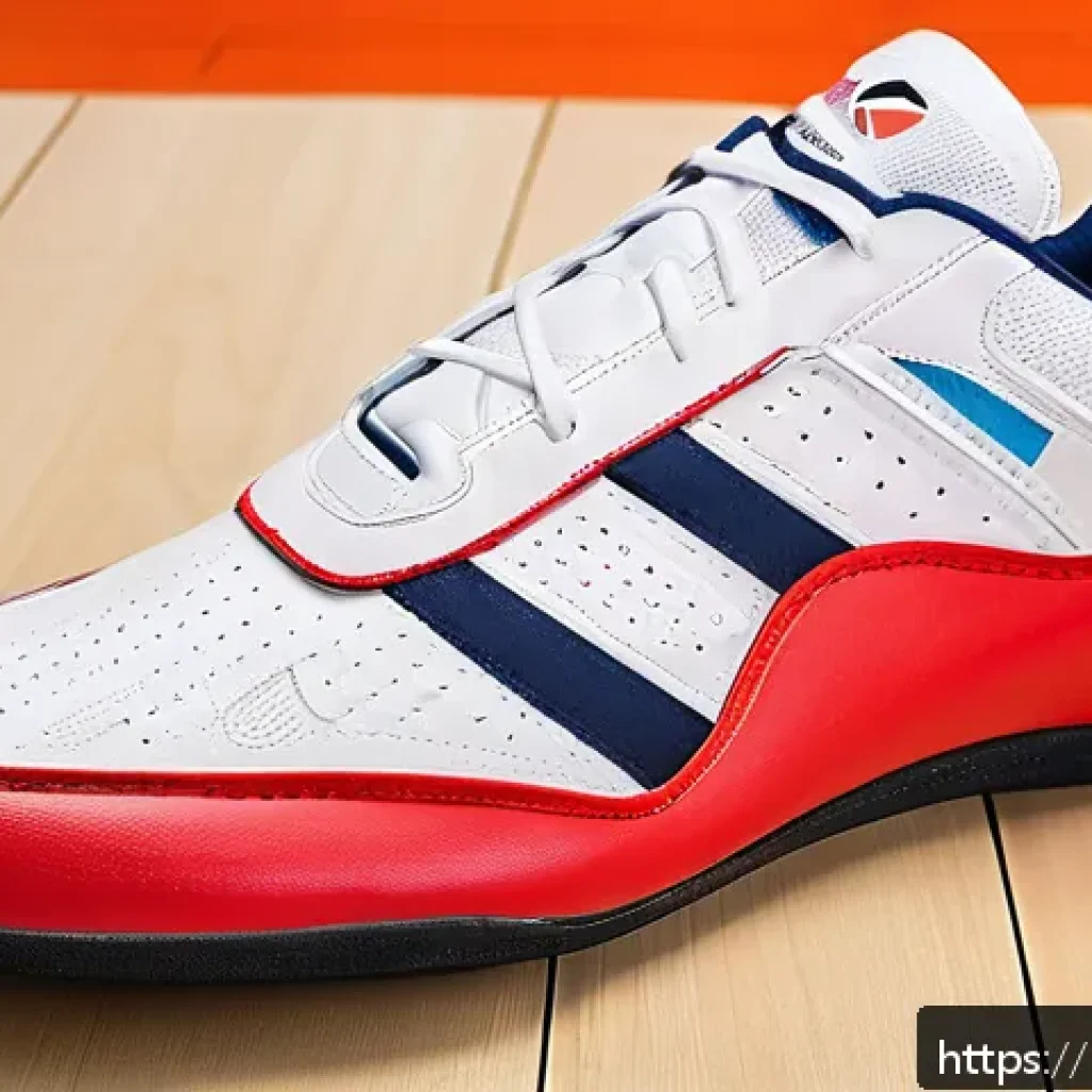 태권도 운동화 추천 - A detailed close-up of a pair of lightweight taekwondo shoes designed for optimal ankle support and ...