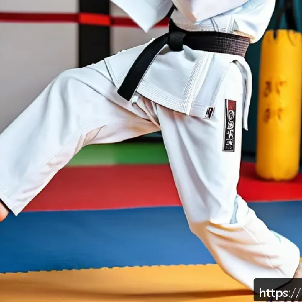 태권도 기초 수업 체크리스트 - A young Indian male Taekwondo practitioner in a clean, bright dojo, dressed in a high-quality white ...