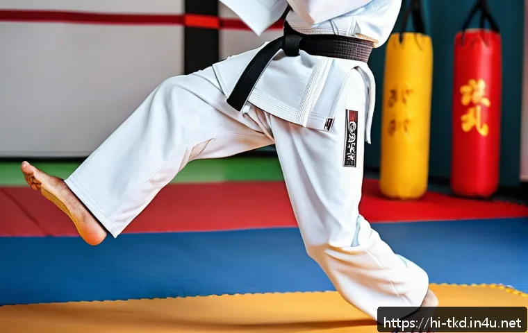 태권도 기초 수업 체크리스트 - A young Indian male Taekwondo practitioner in a clean, bright dojo, dressed in a high-quality white ...